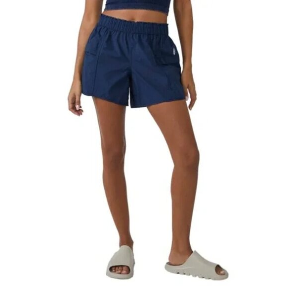NWT $58 Free People XS In the Wild Shorts Supernova Blue NEW Fp Movement - Picture 4 of 4
